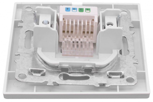 Розетка компьютерная 1-м СП Минск RJ45 бел. Basic EKF ERK01-035-10 фото 3