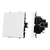 Выключатель управления шторами SWT-NOBE-MKR2-SFPL-WH 10А 230В механизм Arlight 054241