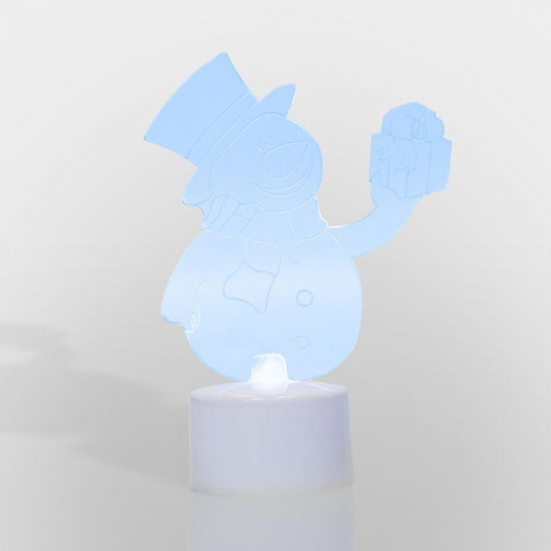 Фигура светодиодная "Снеговик с подарком 2D" 1LED RGB 0.1Вт IP20 на подставке элементы питания 3хAG13(LR44) (в компл.) Neon-Night 501-054 фото 6