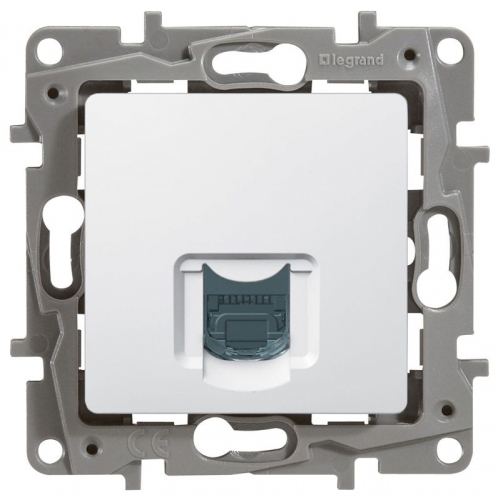 Розетка компьютерная СП Etika RJ45 кат.6 UTP бел. IEK 672253 фото 2