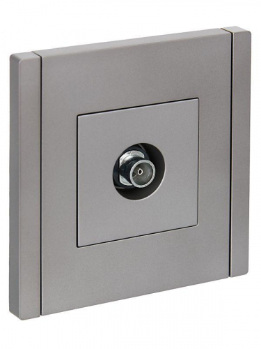 Розетка TV оконечная FORTE&PIANO FP528 сталь IEK FP-A10-O-K46
