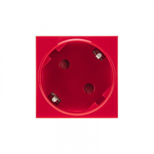 Розетка 16А 45х45 CEE 7/4 2К+3 красн. Rexant 11-8978 фото 2