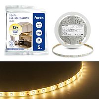 Лента светодиодная LS603 60SMD(2835)/м 4.8Вт/м 12В 3000К (уп.5м) FERON 27597