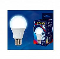Лампа светодиодная LED-A60 12W/DW/E27/FR PLP01WH Яркая 12Вт грушевидная матовая 6500К холод. бел. E27 (упак. картон) Uniel UL-00002005