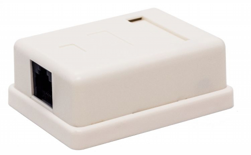 Компьютерная розетка настенная, 6 кат., 1 х RJ-45/8p8c, 110/Krone, белый Filum FL-NA-SOCKET6-1