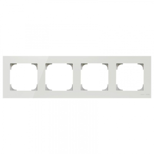 Рамка 4-м Sky стекло бел. ABB 2CLA857400A3001