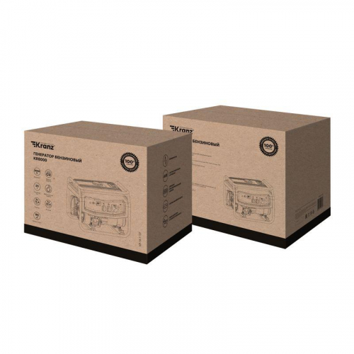 Генератор бензиновый KR8000 8кВт 230В 25л ручной старт KRANZ KR-16-1137 фото 13