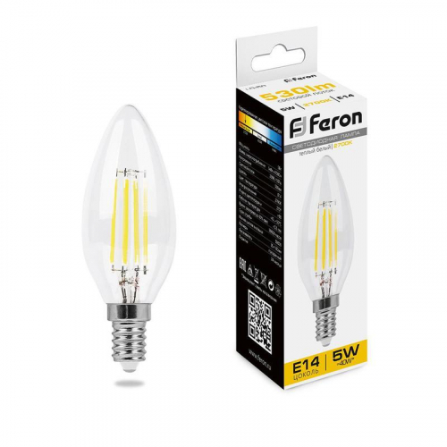 Лампа светодиодная LB-58 5Вт 2700К E14 230В FERON 25572