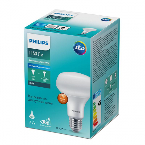 Лампа светодиодная ESS LEDspot 10W 1150lm E27 R80 865 Philips 929002966387 фото 2