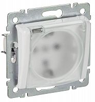 Розетка 1-м СП Valena 16А IP44 2P+E с заземл. механизм бел. (DIY-упак.) IEK 695641