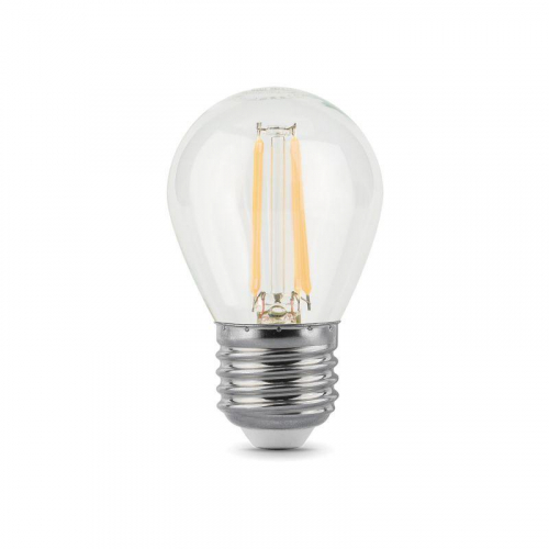 Лампа светодиодная филаментная Black Filament 7Вт P45 шар 2700К тепл. бел. E27 550лм GAUSS 105802107 фото 4