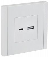 Розетка USB A+C 3.1А FORTE&PIANO FP250 бел. IEK FP-U22-D31-K01