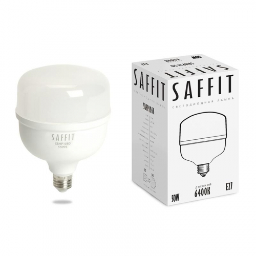 Лампа светодиодная SBHP1050 50Вт T120 6400К E27-E40 230В SAFFIT 55095