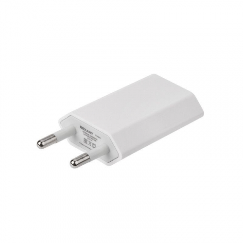 Устройство зарядное сетевое для iPhone/iPad USB 5В 1А бел. Rexant 16-0273 фото 3