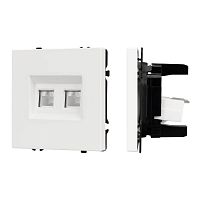 Розетка компьютерная 2-м SCT-NOBE-MPC2-SFPL-WH RJ45 кат.6 механизм Arlight 054312
