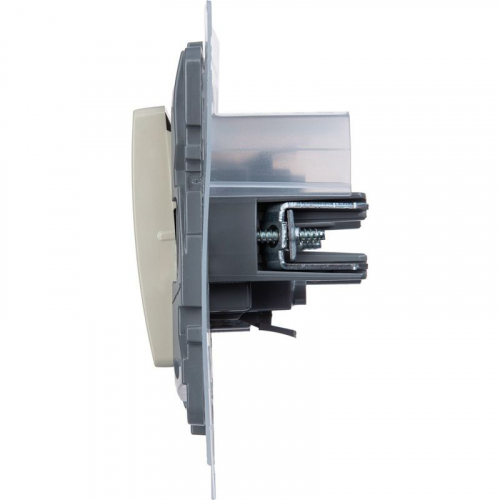 Переключатель 1-кл. Etika 10А IP44 250В безвинтов. зажимы сл. кость IEK 672307 фото 3