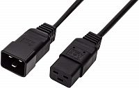 Кабель питания С19-C20, 3х1.5, 220В, 16A, 3500 Вт, чёрный, 3м Filum FL-PC16-C19-C20-3M
