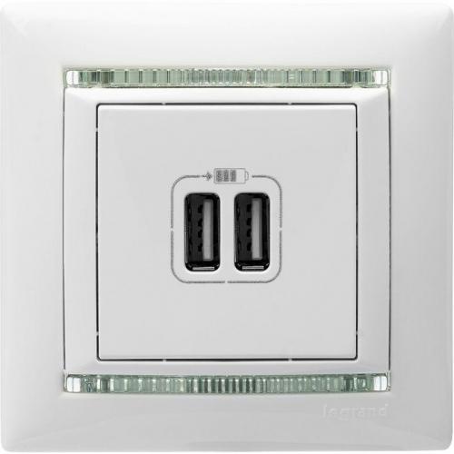 Розетка USB 2-м СП Valena бел. Leg 770470 фото 4