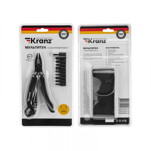 Мультитул 10 в 1 155мм Kranz KR-12-4945-2 фото 8