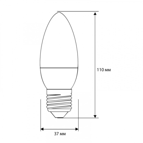 Лампа светодиодная LED10-C35/865/E27 10Вт свеча матовая 6500К холод. бел. E27 220В Camelion 13564 фото 2