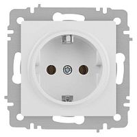 Розетка 1-м СП Accent 6-202-01М 16А IP20 250В 2P+E Schuko бел. матов. Intro Б0063681