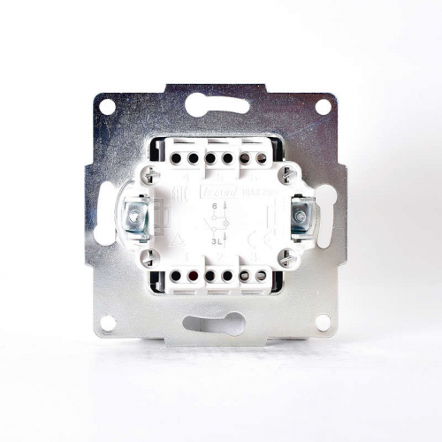 Механизм выключателя 1-кл. 1п СП Karina 10А IP20 с подсветкой мат. серебр. LEZARD 707-4388-111 фото 3