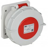 Розетка встраиваемая прямая ССИ-6242 32А 4п 3P+PE 6ч 380В IP67 IEK PSR62-032-4-0-67