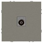 Розетка телевизионная одиночная TV 1вых. СП Galaxy 16А IP20 250В титан Эра Б0070727