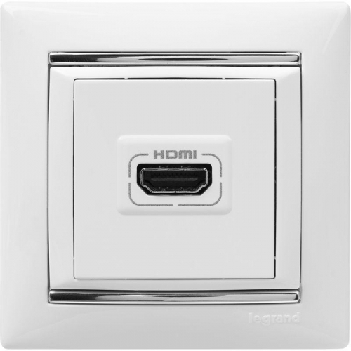 Механизм розетки HDMI 1-м СП Valena бел. Leg 770085 фото 2