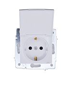 Розетка 1-м СП ASTI 16А IP44 с заземл. с крышкой ПБТ механизм бел. LEZARD 7081-0288-123BIPCH
