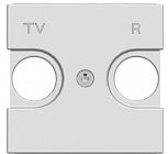 Накладка для TV-R розетки 2мод. Zenit серебристый ABB 2CLA225080N1301