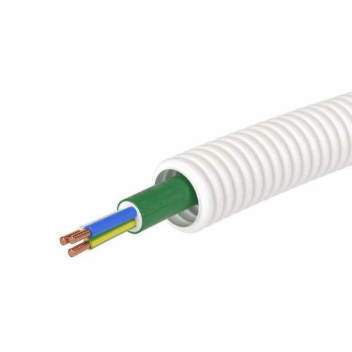 Труба гофрированная ПЛЛ не содержит галогенов d20мм с кабелем ППГнг(А)-HF 3х1.5кв.мм РЭК &amp;quot;ГОСТ+&amp;quot; бел. (уп.50м) DKC 8L82050HF фото 3