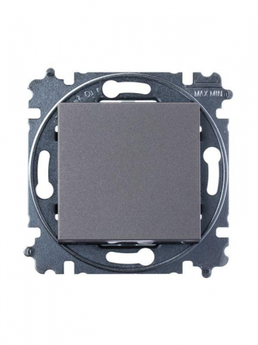 Переключатель перекрестный 1-кл. СП Levit IP20 сталь/дым. черн. ABB 2CHH590745A6069 фото 2