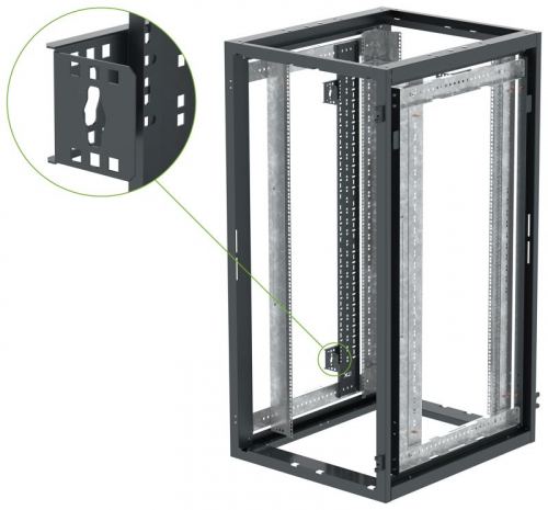Кронштейн верт. PDU 0U черн. (уп.2шт) LINEA S ITK LS-SBB05 фото 2