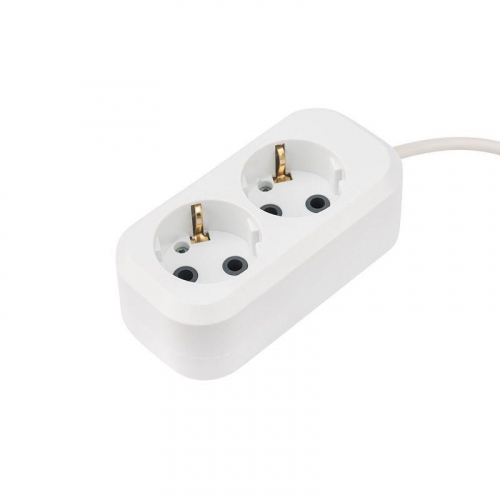 Удлинитель 2х3м с заземл. 6А IP20 ПВС 3х0.75 бел. PROCONNECT 11-7202 фото 2