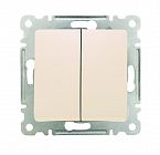 Выключатель 2-кл. СП Lillium IP20 механизм крем. Makel 30010003