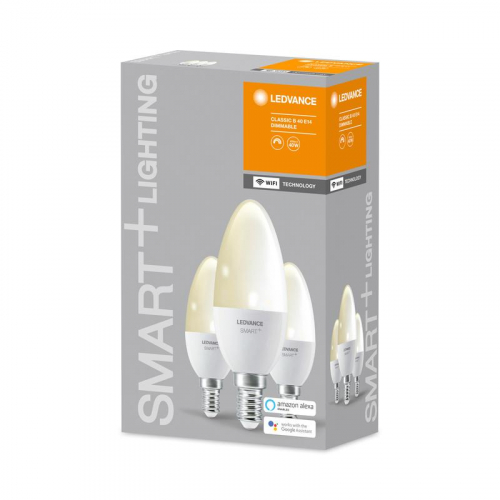 Лампа светодиодная SMART+ WiFi Candle Dimmable 5Вт (замена 40Вт) 2700К E14 (уп.3шт) LEDVANCE 4058075485891 фото 2