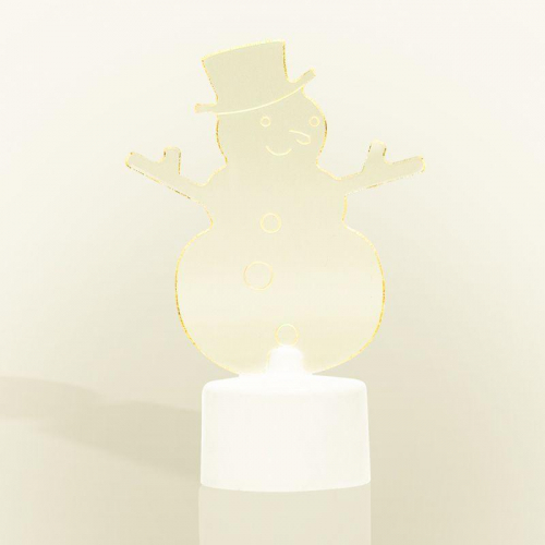 Фигура светодиодная "Снеговик в шляпе" 10см 1LED RGB 0.1Вт 4.5В IP20 на подставке элементы питания 3хAG13(LR44) (в компл.) Neon-Night 501-043 фото 6