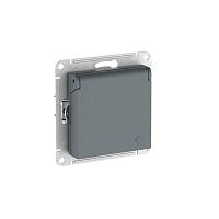 Розетка AtlasDesign 16А IP20 с заземл. защ. шторки с крышкой быстрозажим. клем. механизм грифель SE ATN000746S