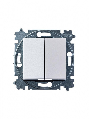 Выключатель 2-кл. СП Levit IP20 жемчуж./ледяной ABB 2CHH590545A6068 фото 4