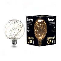 Лампа светодиодная LB-382 3Вт G95 шар 2700К E27 230В FERON 41677