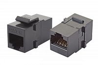 Адаптер проходной Keystone RJ45-RJ45 UTP кат.6 черн. Eurolan 12B-U6-03BL
