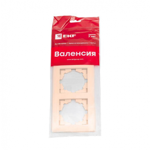 Рамка 3-м Валенсия крем. PROxima EKF EWM-G-303-20 фото 3