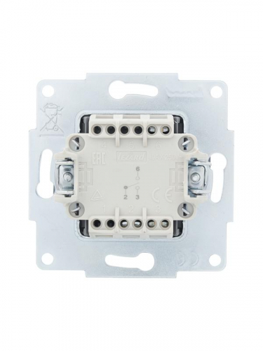 Переключатель проходной 1-кл. СП Vesna механизм графит LEZARD 742-3488-105 фото 3