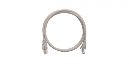 Шнур коммутационный кат.5E U/UTP 4 пары 24 AWG (7х0.205мм) 2хRJ45 (8P8C) T568B заливной с защитой защелки PVC нг(А) сер. 0.3м NIKOMAX NMC-PC4UD55B-003-GY