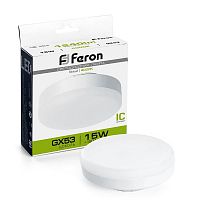 Лампа светодиодная LB-454 15Вт 4000К GX53 230В FERON 25836