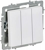Выключатель 3-кл. СП BRITE ВС10-3-0-БрАБ 10А механизм арктич. бел. IEK BR-V30-0-10-K91