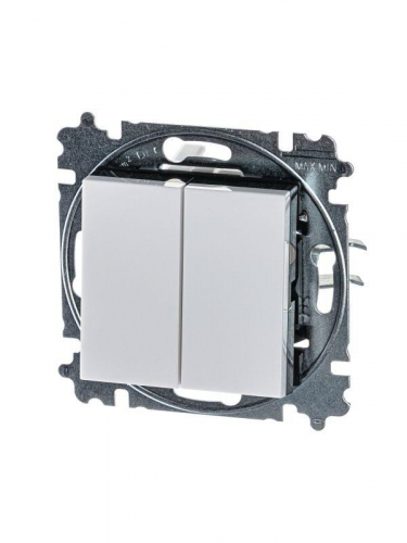 Выключатель 2-кл. СП Levit IP20 бел./дым. черн. ABB 2CHH590545A6062 фото 4