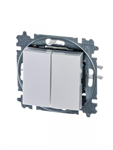 Выключатель 2-кл. СП Levit IP20 жемчуж./ледяной ABB 2CHH590545A6068