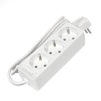 Удлинитель 3х1.5м с заземл. 10А IP20 2.2кВт ПВС 3х0.75 бел. DOMTOK 2373